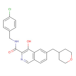 389796-78-5  3-Isoquinolinecarboxamide,N-[(4-chlorophenyl)methyl]-4-hydroxy-6-[(tetrahydro-2H-pyran-4-yl)methyl]-