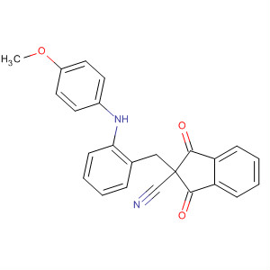 389798-89-4  1H-Indene-2-carbonitrile,2,3-dihydro-2-[[(4-methoxyphenyl)amino]phenylmethyl]-1,3-dioxo-