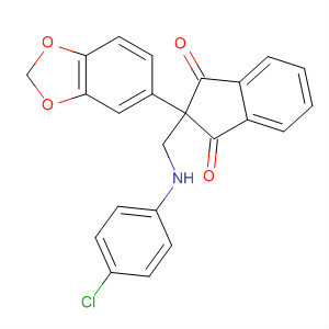 389798-99-6  1H-Indene-1,3(2H)-dione,2-(1,3-benzodioxol-5-yl)-2-[[(4-chlorophenyl)amino]methyl]-