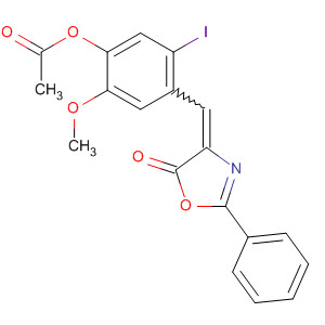 389806-39-7  5(4H)-Oxazolone,4-[[4-(acetyloxy)-2-iodo-5-methoxyphenyl]methylene]-2-phenyl-