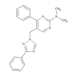 389827-56-9  2-Pyrimidinamine,N,N-dimethyl-4-phenyl-5-(phenyl-1H-1,2,4-triazol-1-ylmethyl)-