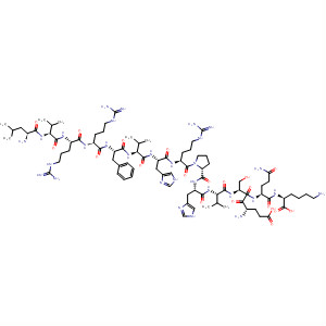 389827-95-6  L-Lysine,L-leucyl-L-valyl-L-arginyl-L-arginyl-L-phenylalanyl-L-valyl-L-histidyl-L-arginyl-L-prolyl-L-histidyl-L-valyl-L-a-glutamyl-L-seryl-L-glutaminyl-