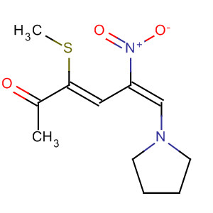 389838-07-7  3,5-Hexadien-2-one, 3-(methylthio)-5-nitro-6-(1-pyrrolidinyl)-, (3Z,5E)-