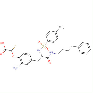 389846-50-8  Acetic acid,[2-amino-4-[(2S)-2-[[(4-methylphenyl)sulfonyl]amino]-3-oxo-3-[(4-phenylbutyl)amino]propyl]phenoxy]fluoro-