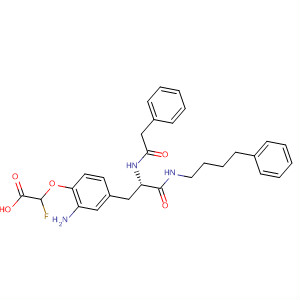 389846-67-7  Acetic acid,[2-amino-4-[(2S)-3-oxo-2-[(phenylacetyl)amino]-3-[(4-phenylbutyl)amino]propyl]phenoxy]fluoro-