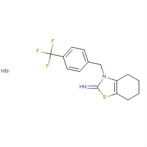 389850-32-2  2(3H)-Benzothiazolimine,4,5,6,7-tetrahydro-3-[[4-(trifluoromethyl)phenyl]methyl]-,monohydrobromide