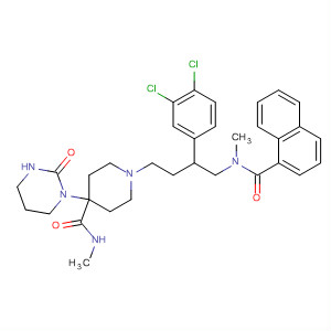 389856-91-1  4-Piperidinecarboxamide,1-[(3S)-3-(3,4-dichlorophenyl)-4-[methyl(1-naphthalenylcarbonyl)amino]butyl]-N-methyl-4-(tetrahydro-2-oxo-1(2H)-pyrimidinyl)-
