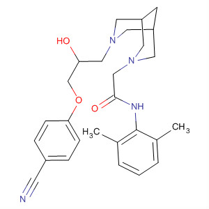 389886-10-6  3,7-Diazabicyclo[3.3.1]nonane-3-acetamide,7-[3-(4-cyanophenoxy)-2-hydroxypropyl]-N-(2,6-dimethylphenyl)-