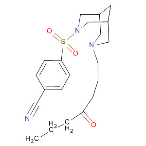 389886-26-4  3,7-Diazabicyclo[3.3.1]nonane,3-[(4-cyanophenyl)sulfonyl]-7-(4-oxoheptyl)-