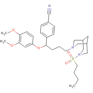389886-75-3  3,7-Diazabicyclo[3.3.1]nonane,3-(butylsulfonyl)-7-[4-(4-cyanophenyl)-4-(3,4-dimethoxyphenoxy)butyl]-