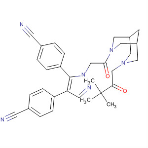 389886-98-0  3,7-Diazabicyclo[3.3.1]nonane,3-[[4,5-bis(4-cyanophenyl)-1H-pyrazol-1-yl]acetyl]-7-(3,3-dimethyl-2-oxobutyl)-