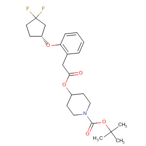 389889-53-6  1-Piperidinecarboxylic acid,4-[[(2R)-[(1R)-3,3-difluorocyclopentyl]hydroxyphenylacetyl]oxy]-,1,1-dimethylethyl ester