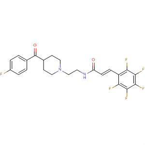 389891-00-3  2-Propenamide,N-[2-[4-(4-fluorobenzoyl)-1-piperidinyl]ethyl]-3-(pentafluorophenyl)-,(2E)-