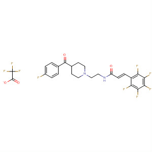 389891-01-4  2-Propenamide,N-[2-[4-(4-fluorobenzoyl)-1-piperidinyl]ethyl]-3-(pentafluorophenyl)-,(2E)-, mono(trifluoroacetate)