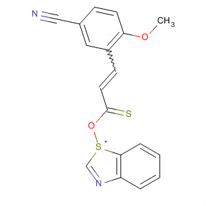 389891-34-3  2-Propenethioic acid, 3-(5-cyano-2-methoxyphenyl)-,S-2-benzothiazolyl ester, (2E)-