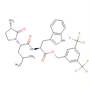 390356-62-4  L-Tryptophan,N-[(2S)-2-[(3S)-3-amino-2-oxo-1-pyrrolidinyl]-4-methyl-1-oxopentyl]-,[3,5-bis(trifluoromethyl)phenyl]methyl ester
