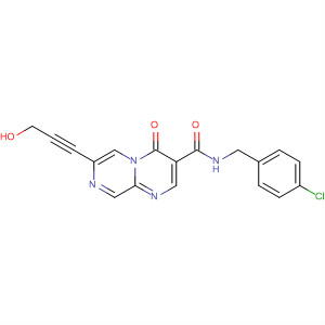 390359-59-8  4H-Pyrazino[1,2-a]pyrimidine-3-carboxamide,N-[(4-chlorophenyl)methyl]-7-(3-hydroxy-1-propynyl)-4-oxo-