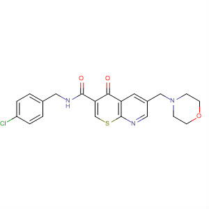 390359-91-8  4H-Thiopyrano[2,3-b]pyridine-3-carboxamide,N-[(4-chlorophenyl)methyl]-6-(4-morpholinylmethyl)-4-oxo-