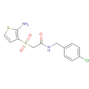 390360-84-6  Acetamide, 2-[(2-amino-3-thienyl)sulfonyl]-N-[(4-chlorophenyl)methyl]-