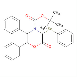 390362-37-5  4-Morpholinecarboxylic acid, 2-oxo-5,6-diphenyl-3-(phenylseleno)-,1,1-dimethylethyl ester, (3R,5R,6S)- 390362-37-5  4-Morpholinecarboxylic acid, 2-oxo-5,6-diphenyl-3-(phenylseleno)-,1,1-dimethylethyl ester, (3R,5R,6S)-