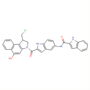 390362-63-7  1H-Indole-2-carboxamide,N-[2-[[1-(chloromethyl)-1,2-dihydro-5-hydroxy-3H-benz[e]indol-3-yl]carbonyl]-1H-indol-5-yl]-