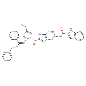 390362-64-8  1H-Indole-2-carboxamide,N-[2-[[1-(chloromethyl)-1,2-dihydro-5-(phenylmethoxy)-3H-benz[e]indol-3-yl]carbonyl]-1H-indol-5-yl]-
