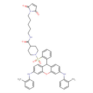 390365-02-3  4-Piperidinecarboxamide,1-[[2-[3,6-bis(methylphenylamino)-9H-xanthen-9-yl]phenyl]sulfonyl]-N-[5-(2,5-dihydro-2,5-dioxo-1H-pyrrol-1-yl)pentyl]-