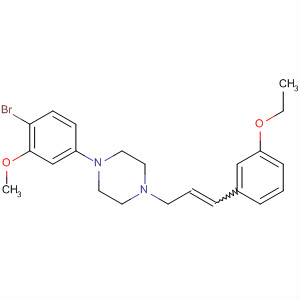 390381-44-9  Piperazine,1-(4-bromo-3-methoxyphenyl)-4-[3-(3-ethoxyphenyl)-2-propenyl]-