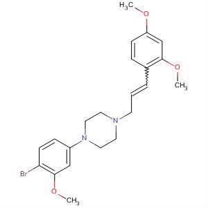 390381-48-3  Piperazine,1-(4-bromo-3-methoxyphenyl)-4-[3-(2,4-dimethoxyphenyl)-2-propenyl]-