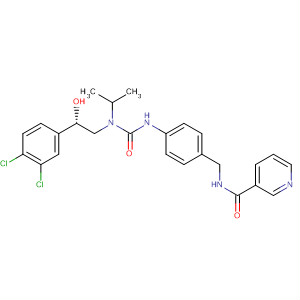 390405-12-6  3-Pyridinecarboxamide,N-[[4-[[[[(2S)-2-(3,4-dichlorophenyl)-2-hydroxyethyl](1-methylethyl)amino]carbonyl]amino]phenyl]methyl]-