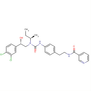 390405-44-4  3-Pyridinecarboxamide,N-[2-[4-[[[[(2S)-2-(3,4-dichlorophenyl)-2-hydroxyethyl][(1R)-1-methylpropyl]amino]carbonyl]amino]phenyl]ethyl]-