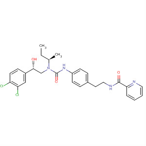390405-48-8  2-Pyridinecarboxamide,N-[2-[4-[[[[(2S)-2-(3,4-dichlorophenyl)-2-hydroxyethyl][(1R)-1-methylpropyl]amino]carbonyl]amino]phenyl]ethyl]-