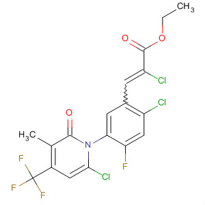 390412-58-5  2-Propenoic acid,2-chloro-3-[2-chloro-5-[6-chloro-3-methyl-2-oxo-4-(trifluoromethyl)-1(2H)-pyridinyl]-4-fluorophenyl]-, ethyl ester