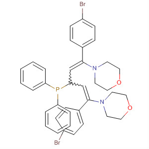 390424-17-6  Morpholine,4,4'-[1,5-bis(4-bromophenyl)-3-(diphenylphosphino)-1,4-pentadiene-1,5-diyl]bis-