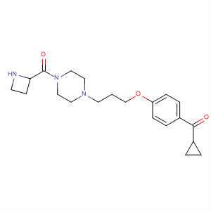 360551-64-0  Piperazine,1-[(2R)-2-azetidinylcarbonyl]-4-[3-[4-(cyclopropylcarbonyl)phenoxy]propyl]-
