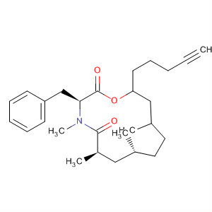 360555-98-2  1-Oxa-4-azacyclotridecane-2,5-dione,4,6,8,11-tetramethyl-13-(4-pentynyl)-3-(phenylmethyl)-, (3S,6R,8R)-