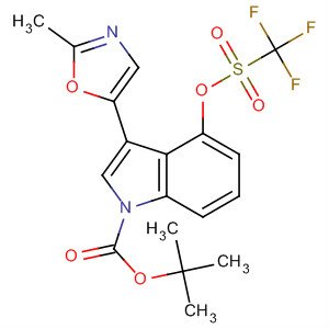 361196-90-9  1H-Indole-1-carboxylic acid,3-(2-methyl-5-oxazolyl)-4-[[(trifluoromethyl)sulfonyl]oxy]-,1,1-dimethylethyl ester