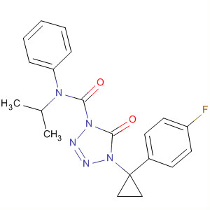 361210-79-9  1H-Tetrazole-1-carboxamide,4-[1-(4-fluorophenyl)cyclopropyl]-4,5-dihydro-N-(1-methylethyl)-5-oxo-N-phenyl-