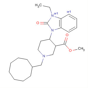 361343-47-7  3-Piperidinecarboxylic acid,1-(cyclooctylmethyl)-4-(3-ethyl-2,3-dihydro-2-oxo-1H-benzimidazol-1-yl)-, methyl ester, (3R,4R)-rel-