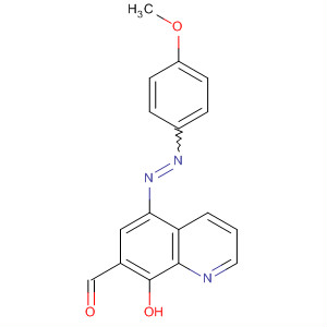 361440-82-6  7-Quinolinecarboxaldehyde, 8-hydroxy-5-[(4-methoxyphenyl)azo]-