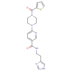361452-65-5  3-Pyridinecarboxamide,N-[2-(1H-imidazol-4-yl)ethyl]-6-[4-(2-thienylcarbonyl)-1-piperazinyl]-