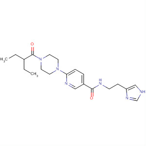 361452-74-6  3-Pyridinecarboxamide,6-[4-(2-ethyl-1-oxobutyl)-1-piperazinyl]-N-[2-(1H-imidazol-4-yl)ethyl]-
