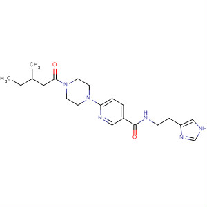 361452-76-8  3-Pyridinecarboxamide,N-[2-(1H-imidazol-4-yl)ethyl]-6-[4-(3-methyl-1-oxopentyl)-1-piperazinyl]-