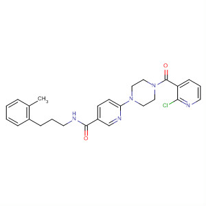 361454-23-1  3-Pyridinecarboxamide,6-[4-[(2-chloro-3-pyridinyl)carbonyl]-1-piperazinyl]-N-(1-methyl-3-phenylpropyl)-