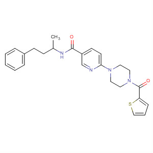 361454-30-0  3-Pyridinecarboxamide,N-(1-methyl-3-phenylpropyl)-6-[4-(2-thienylcarbonyl)-1-piperazinyl]-