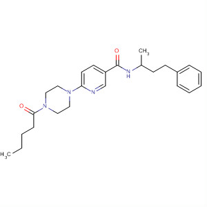 361454-53-7  3-Pyridinecarboxamide,N-(1-methyl-3-phenylpropyl)-6-[4-(1-oxopentyl)-1-piperazinyl]-