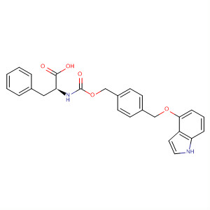 361457-89-8  Phenylalanine,N-[[[4-[(1H-indol-4-yloxy)methyl]phenyl]methoxy]carbonyl]-