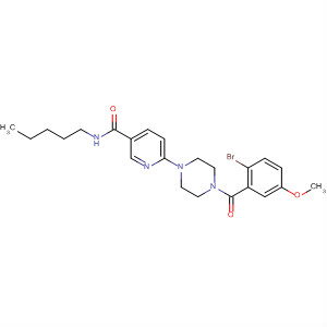 361464-42-8  3-Pyridinecarboxamide,6-[4-(2-bromo-5-methoxybenzoyl)-1-piperazinyl]-N-pentyl-