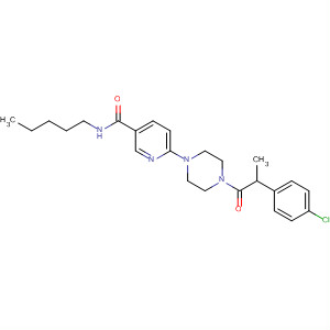 361464-45-1  3-Pyridinecarboxamide,6-[4-[2-(4-chlorophenyl)-1-oxopropyl]-1-piperazinyl]-N-pentyl-