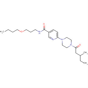 361468-54-4  3-Pyridinecarboxamide,N-(3-butoxypropyl)-6-[4-(3-methyl-1-oxopentyl)-1-piperazinyl]-
